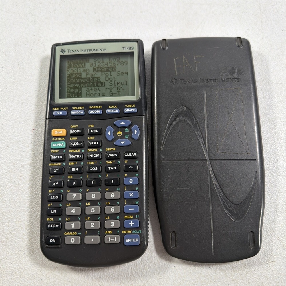 Texas‎ Instruments TI-83 Handheld Graphing Calculator with cover Tested Working